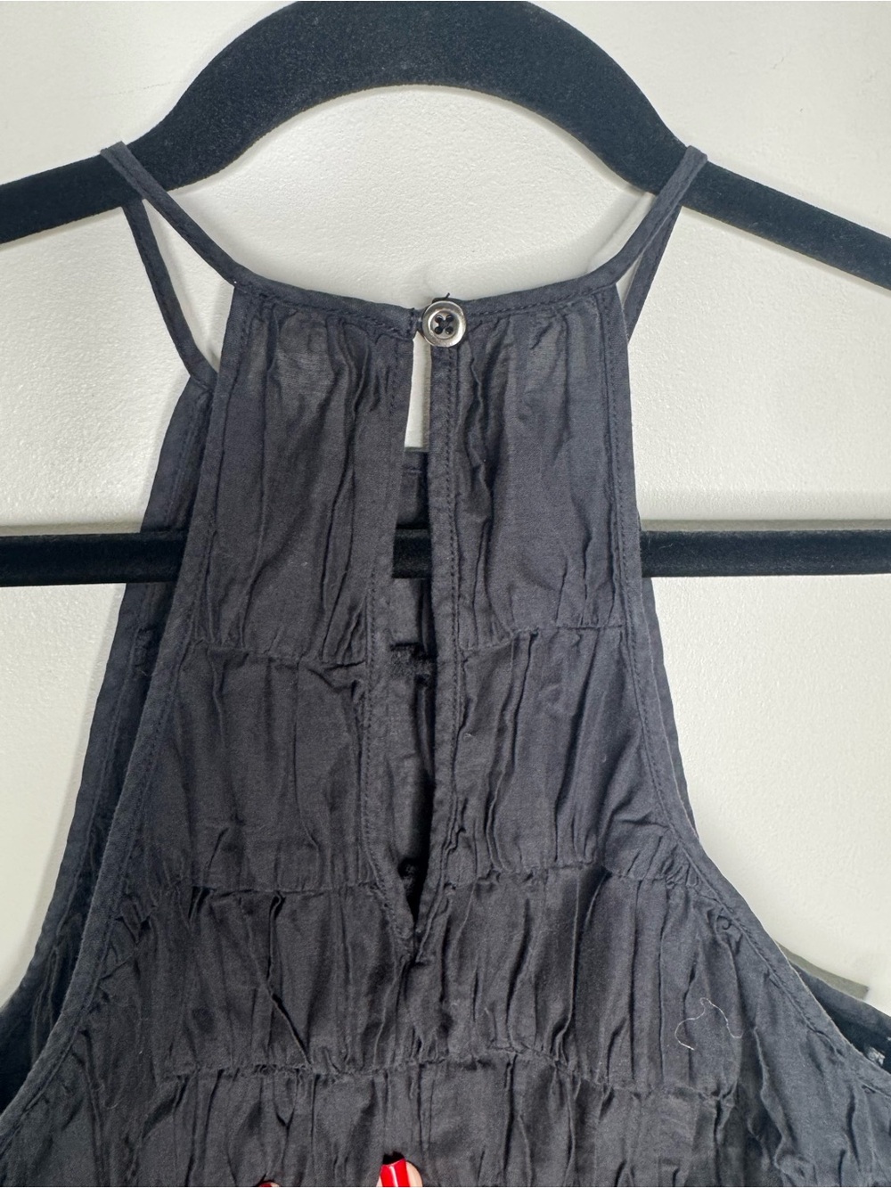 Pilcro Smocked Sleeveless babydoll ruffle Top boho witchy western summer casual - Picture 7 of 9